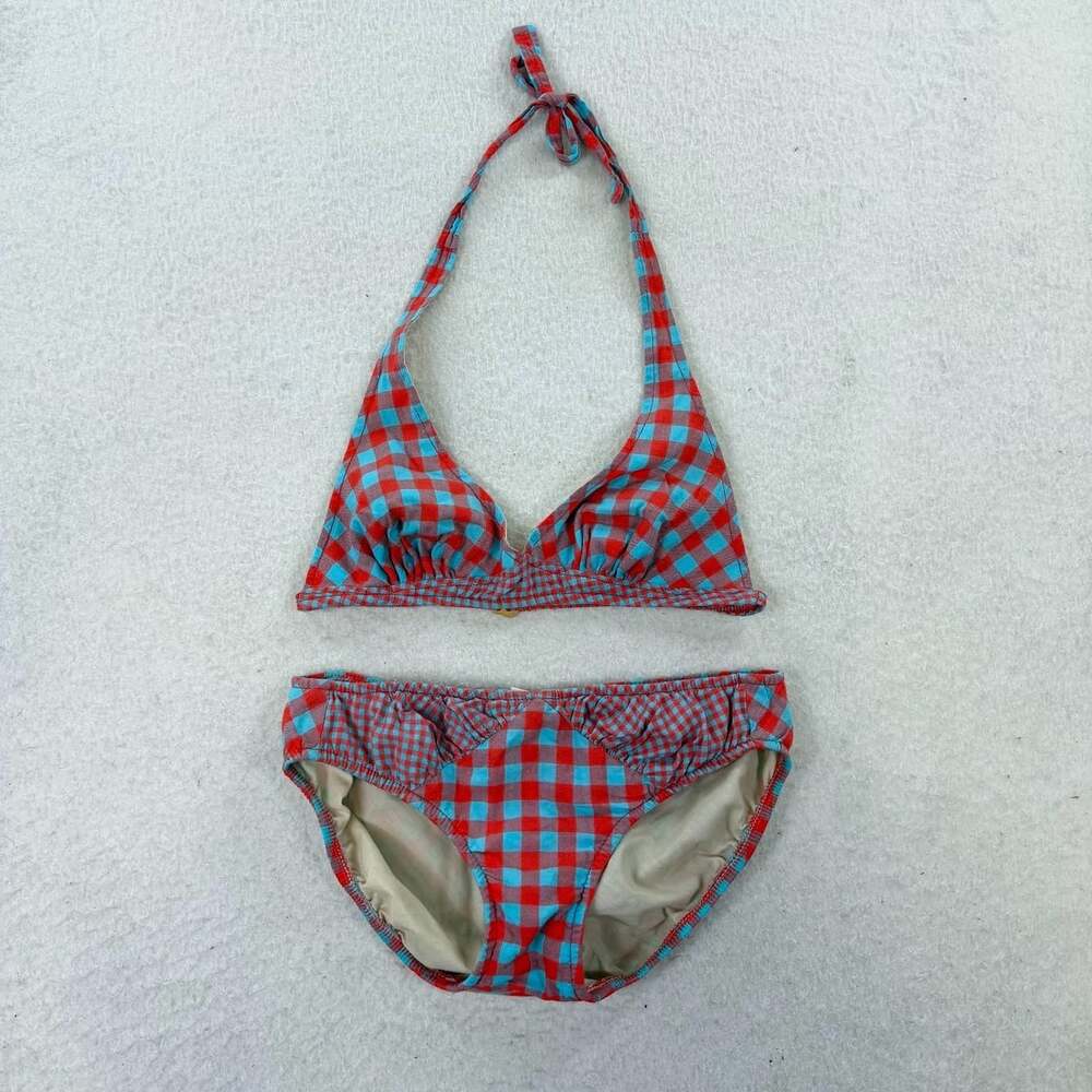 Dippers California Vintage Two-Piece Retro Gingham Bikini Size 5